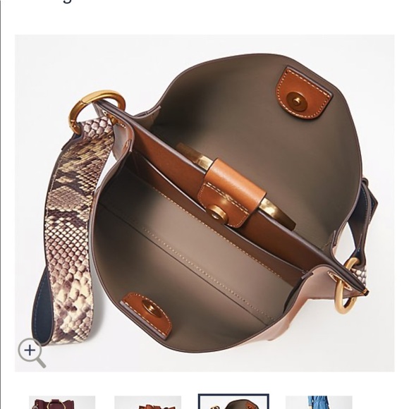 Thacker small leather tote with hex handle - Picture 3 of 4